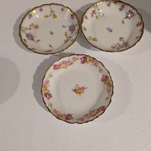 Limoges France Set Of 3 Mismatched Dessert Bowls Elite Works
